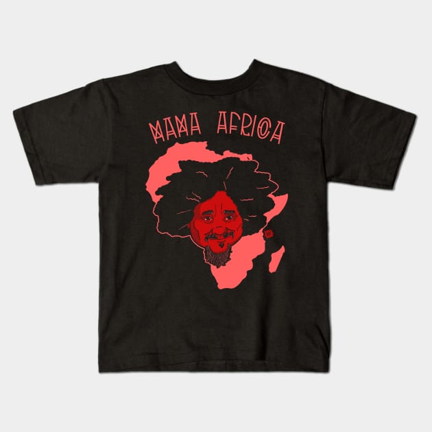 MAMA AFRICA Kids T-Shirt by Vallegrito